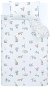 Единично памучно детско спално бельо 135x200 cm Zoo Animals – Bianca