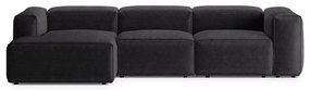 Тъмносив ъглов диван от рипсено кадифе (ляв ъгъл) Bergamo – Cosmopolitan Design
