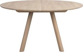 Кръгла сгъваема трапезна маса от масивен дъб ø 140 cm Clapperton – Rowico