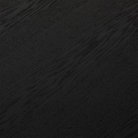 Черна трапезна маса с дъбов плот 90x180 cm Star – Furnhouse