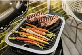 Електрическо барбекю Weber Lumin Compact WB91010979DL, 2200W, 315C MAX, Емайлирани с порцелан чугунени скари, Черен