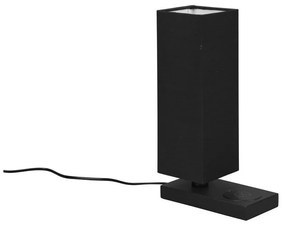 Матовочерна настолна лампа с безжично зарядно устройство (височина 35 см) Haley - Trio