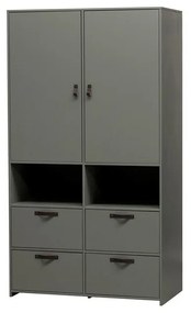 Сиво-зелен боров гардероб 103x185 cm Stage - vtwonen