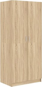 800624 vidaXL Гардероб, дъб сонома, 80x52x180 см, инженерно дърво