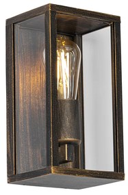 Винтидж стенна лампа антично злато 26 см IP44 - Charlois