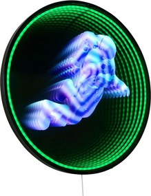 Черна стенна светлинна декорация за контакт ø 60 cm Duke – Reality