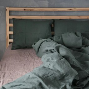 Ленена калъфка за възглавница 50x70 cm Forest Green – Linen Tales