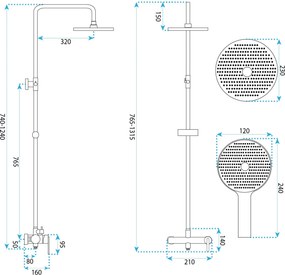 Комплект за душ Rea Ontario Brush Nickel