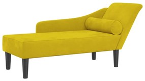 4007594 vidaXL Кушетка с възглавници, жълта, кадифе