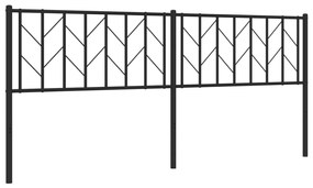 374474 vidaXL Метална табла за глава, черна, 193 см