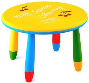 Детска кръгла масичка - Жълта