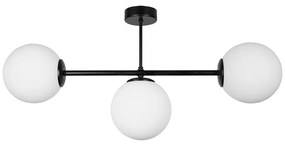 Плафон ФИОРЕ, черен/бял, 3xE27