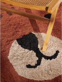 Кафяв памучен детски килим подходящ за пране/ръчно изработен 120x149 cm Snuggle Berry – Hanse Home