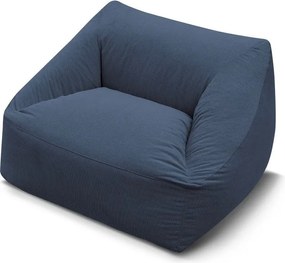 Тъмносин пуф от рипсено кадифе Lilibet – Bobochic Paris