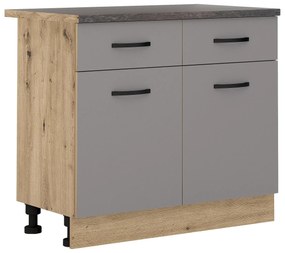 Долен кухненски шкаф Лорен 100/Сив мат B63