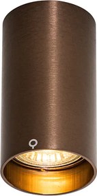 Интелигентен повърхностно монтиран прожектор тъмен бронз вкл. Wifi GU10 50 mm - Tuba