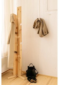 Стойка за връхни дрехи от масивен бор в естествен цвят 60x186 cm Keeper – Karup Design