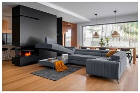 Син сгъваем/с място за съхранение ъглов диван (ляв ъгъл/U форма) Louis – ELTAP