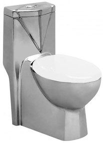 Моноблок ICC 2078 CHROME, седалка и капак с плавно затваряне, порцелан, сребърен, 77x70x39см
