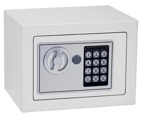 Сейф 4xAA 23x17 см бял/хром