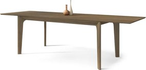 БАРИ Лакиран Опушен Дъб 180x90 cм (+2 вложки 45 cм) - ДЪРВЕНА ТРАПЕЗНА МАСА В ЯПОНСКИ/СКАНДИНАВСКИ СТИЛ, РАЗТЕГАТЕЛНА ДО 270 cм!