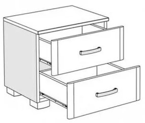 Нощно шкафче MATIS 2F  - 4 цвята