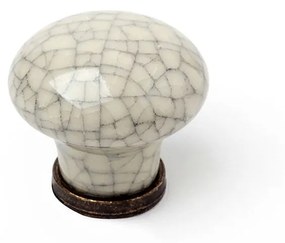 Бия с юмруци Rei 818 Кръгъл Бял Порцелан Метал 2 броя Износени (Ø 30 x 27 mm)
