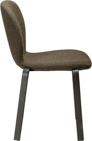 Тапициран трапезен стол в цвят каки Heap – DAN-FORM Denmark