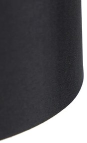 Модерна подова лампа черна с абажур - Lofty