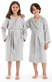 Сива муселинова детска хавлия размер 5-6 години Muslin – Foutastic