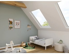 Бяло детско креватче 70x140 cm от масивна дървесина Alkmaar – Germania