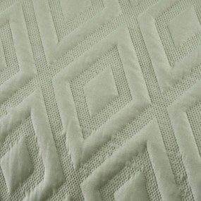 Зелено двойно удължено спално бельо 230x220 cm Jacob Geo – Catherine Lansfield