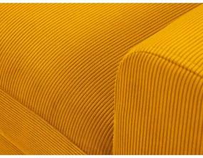 Разтегателен ъглов диван с място за съхранение от рипсено кадифе в цвят горчица (ляв ъгъл) Kyoto – Cosmopolitan Design