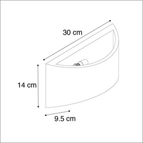 Индустриален стенен аплик сив бетон - Creil