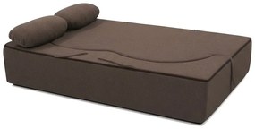 Кафяв компресиран разтегателен диван с размери 200 x 80 cm