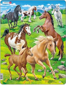 Larsen - Пъзел: Животни – "Коне" – 65 части, голям
