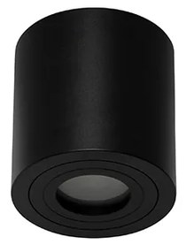 Модерен кръгъл прожектор за баня черен - Capa