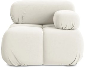 Бял кадифен модул за диван (десен ъгъл) Lokua – Makamii