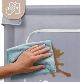 Сиво детско креватче за пътуване 120 x 120 cm