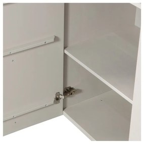 Кремав нисък модулен скрин от борова дървесина 200x85 cm Basu - WOOOD