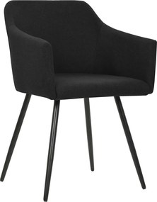 323099 vidaXL 323099  Dining Chairs 2 pcs Black Fabric