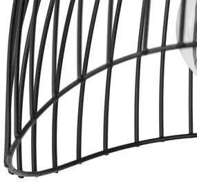 Дизайнерска таванна лампа черна тел 20 см - Pua