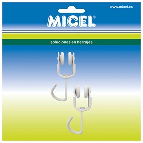 Curtain pulley Micel TLD18 Вътре Бял 2 броя