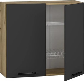 Горен шкаф  с отцедник Vento GC80/72 80см Антрацит
