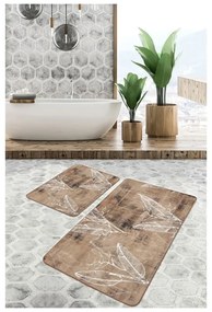 Кафяви кадифени килими за баня в комплект от 2 бр. 60x100 cm – Mila Home