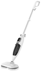 Моп за чистене с пара Adler AD 7052, 1300 W, 3 настройки, 0.550 л, 2 въртящи се глави, 2 режима на работа, Бързо загряване, Бял