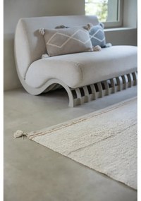 Кремав ръчно изработен памучен килим подходящ за пране 170x240 cm Bloom Natural – Lorena Canals