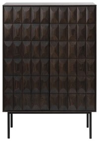 Тъмнокафяв скрин 90x130 cm Latina – Unique Furniture