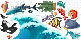 Цветен стикер - подводен свят Šírka: 100 cm | Dĺžka: 200 cm