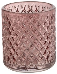 Тъмнорозова стъклена чаша за четки за зъби Atessa – Wenko